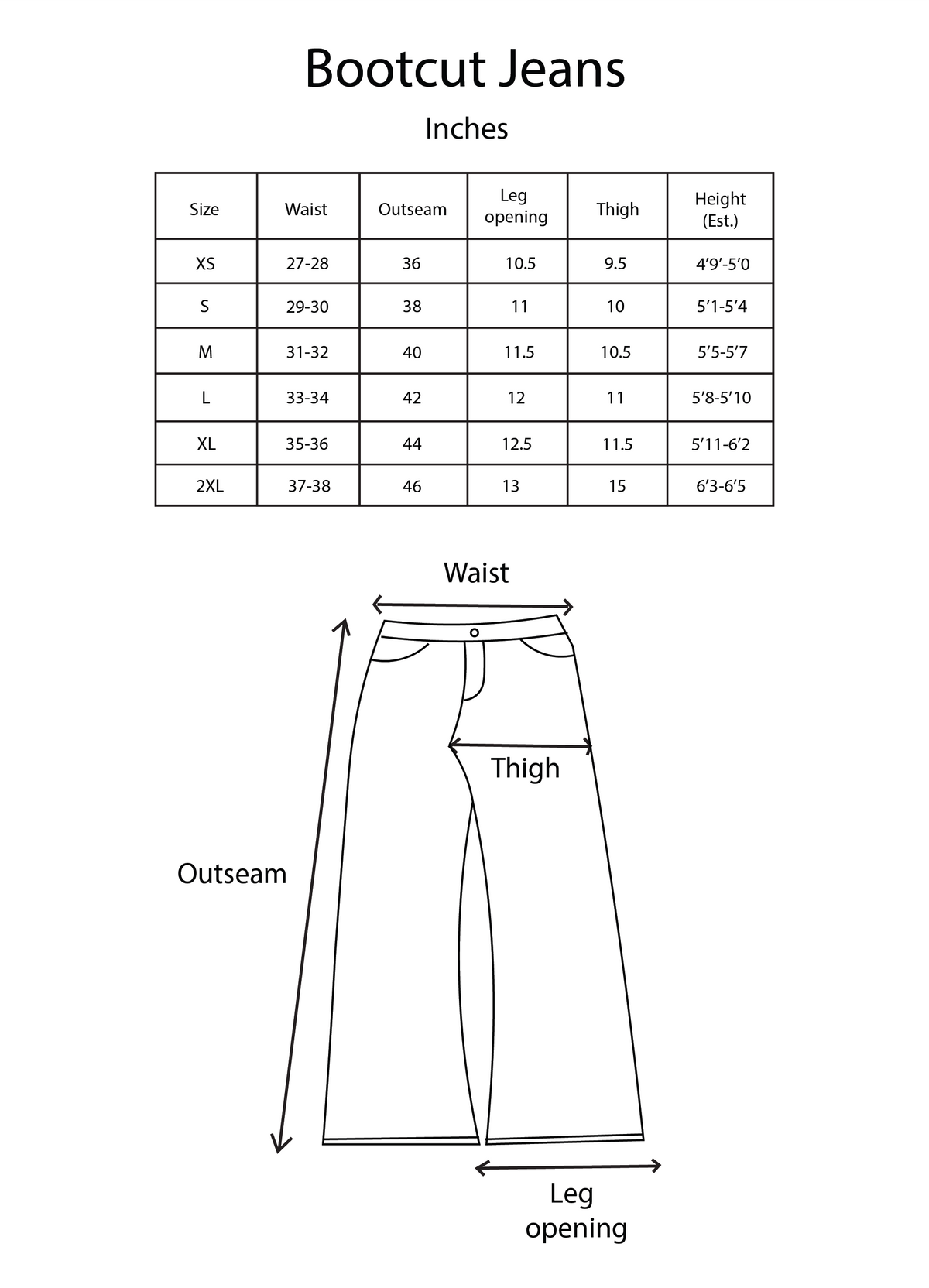 BOOTCUT WASHED BLUE JEANS