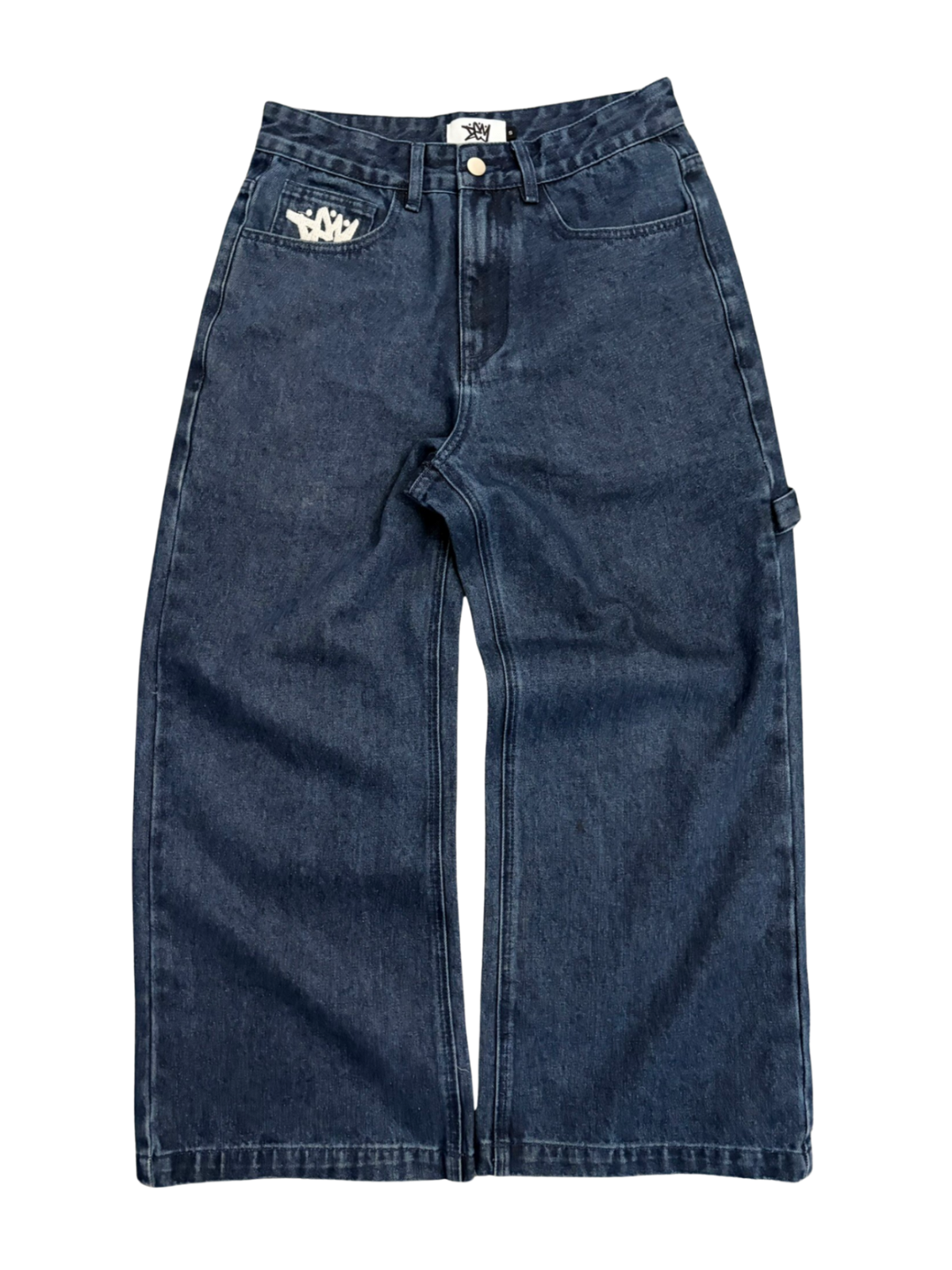 BAGGY LOGO NAVY JEANS