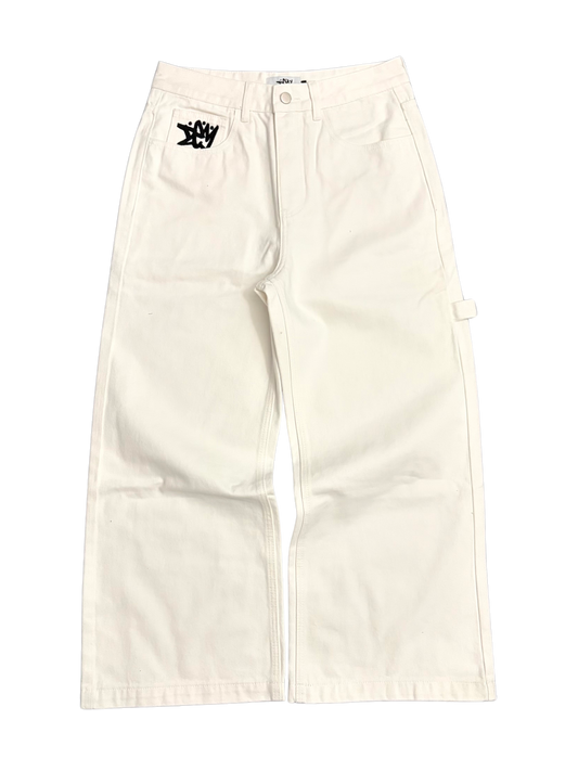 PRE-ORDER | BAGGY WHITE JEANS