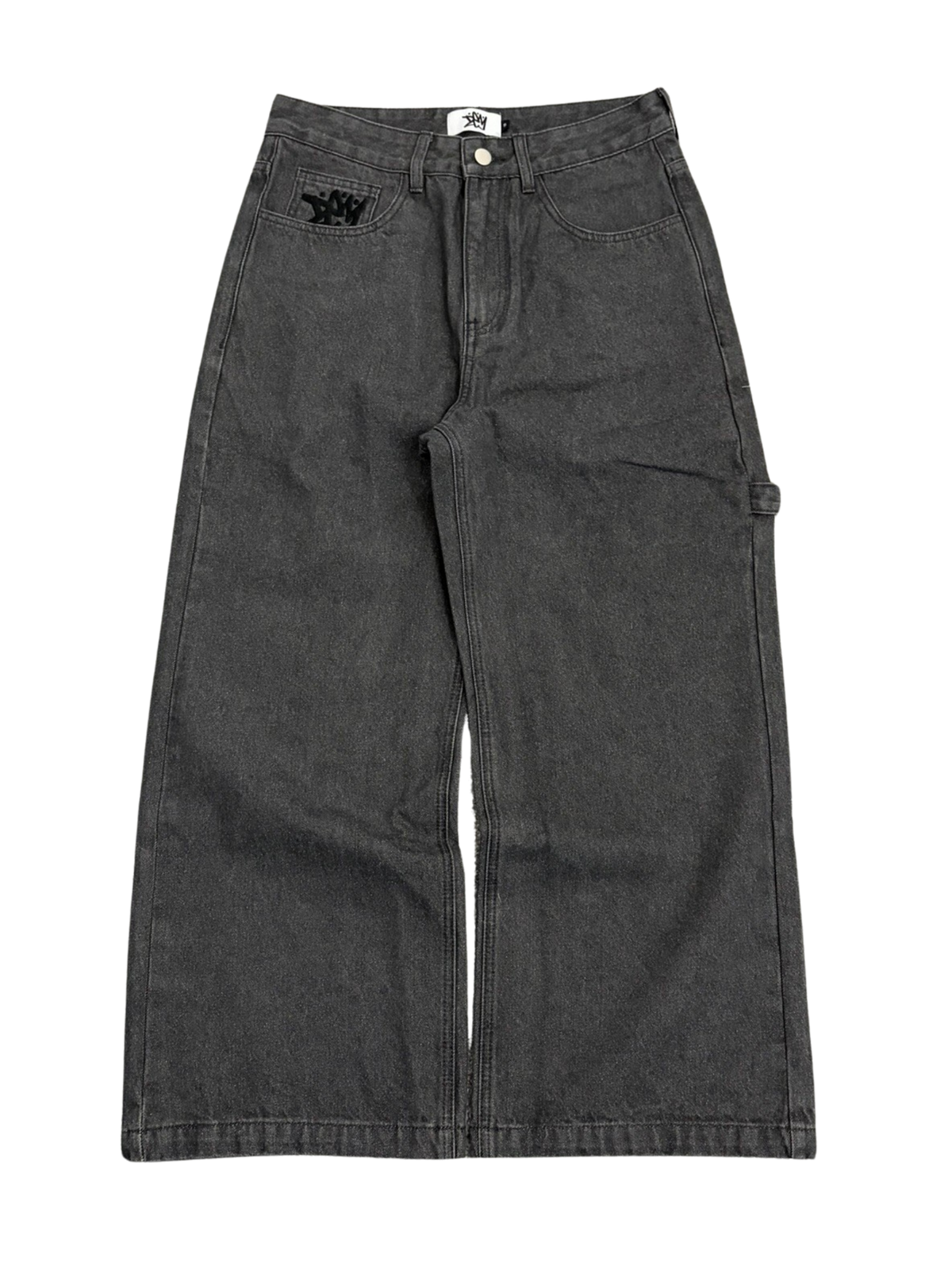 PRE-ORDER | BAGGY DARK GREY JEANS – DEM