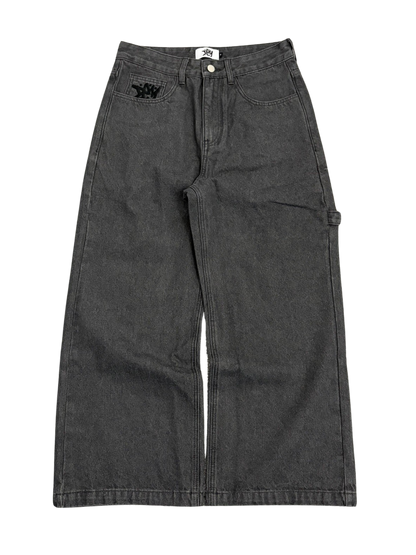 BAGGY LOGO DARK GREY JEANS