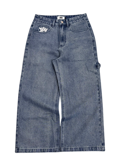 BAGGY LOGO BLUE JEANS