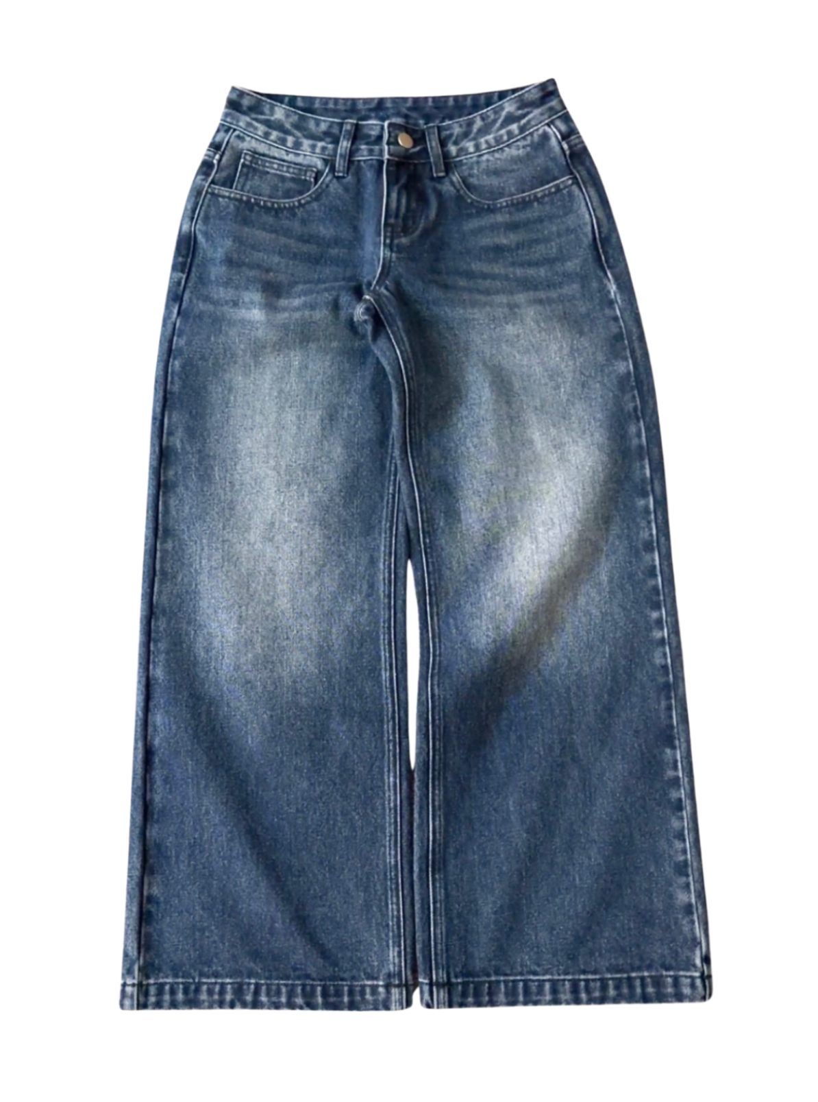 WOMENS LOW RISE BAGGY - WASHED NAVY