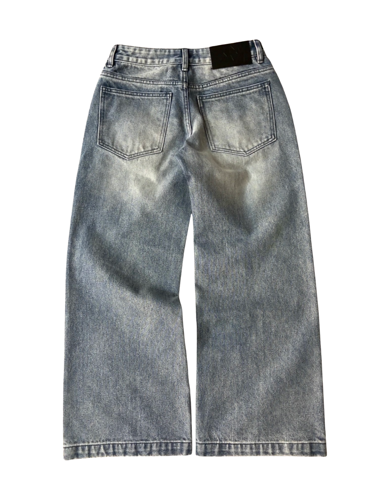WOMENS LOW RISE BAGGY - WASHED BLUE