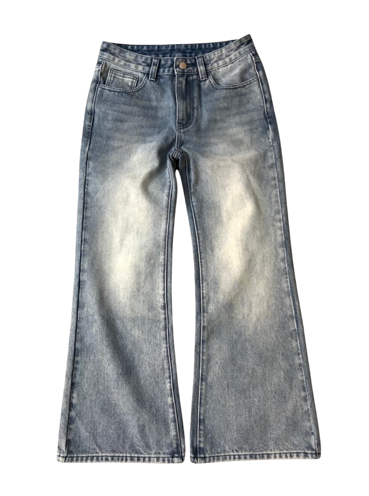 BOOTCUT WASHED BLUE JEANS