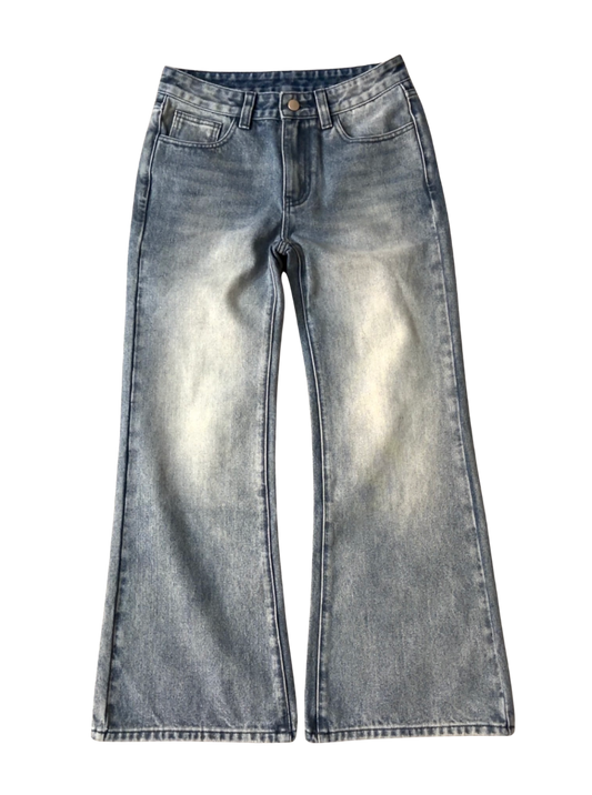 PRE-ORDER | BOOTCUT JEANS - WASHED BLUE