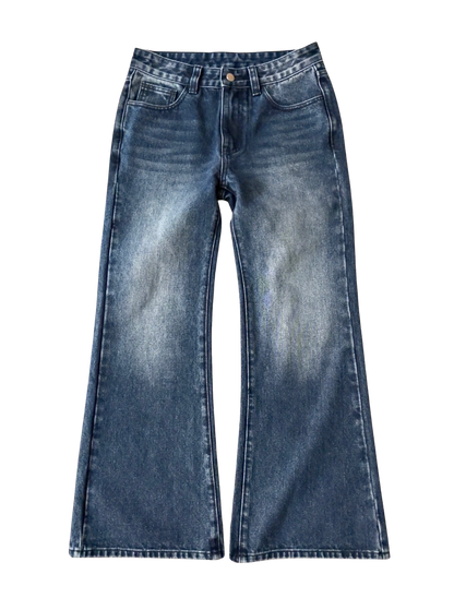 BOOTCUT WASHED NAVY JEANS