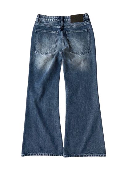 BOOTCUT WASHED NAVY JEANS