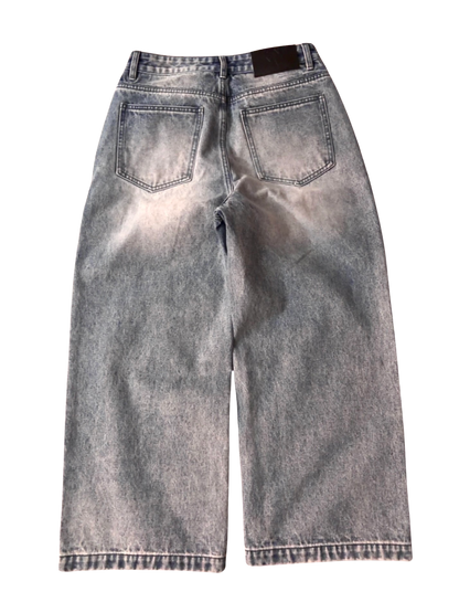 BAGGY WASHED BLUE JEANS