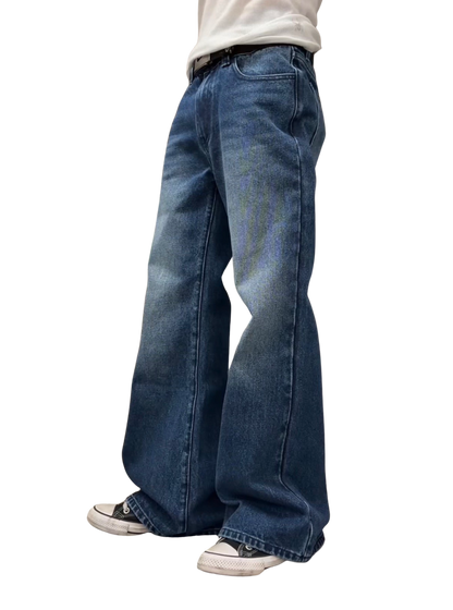 BOOTCUT WASHED NAVY JEANS
