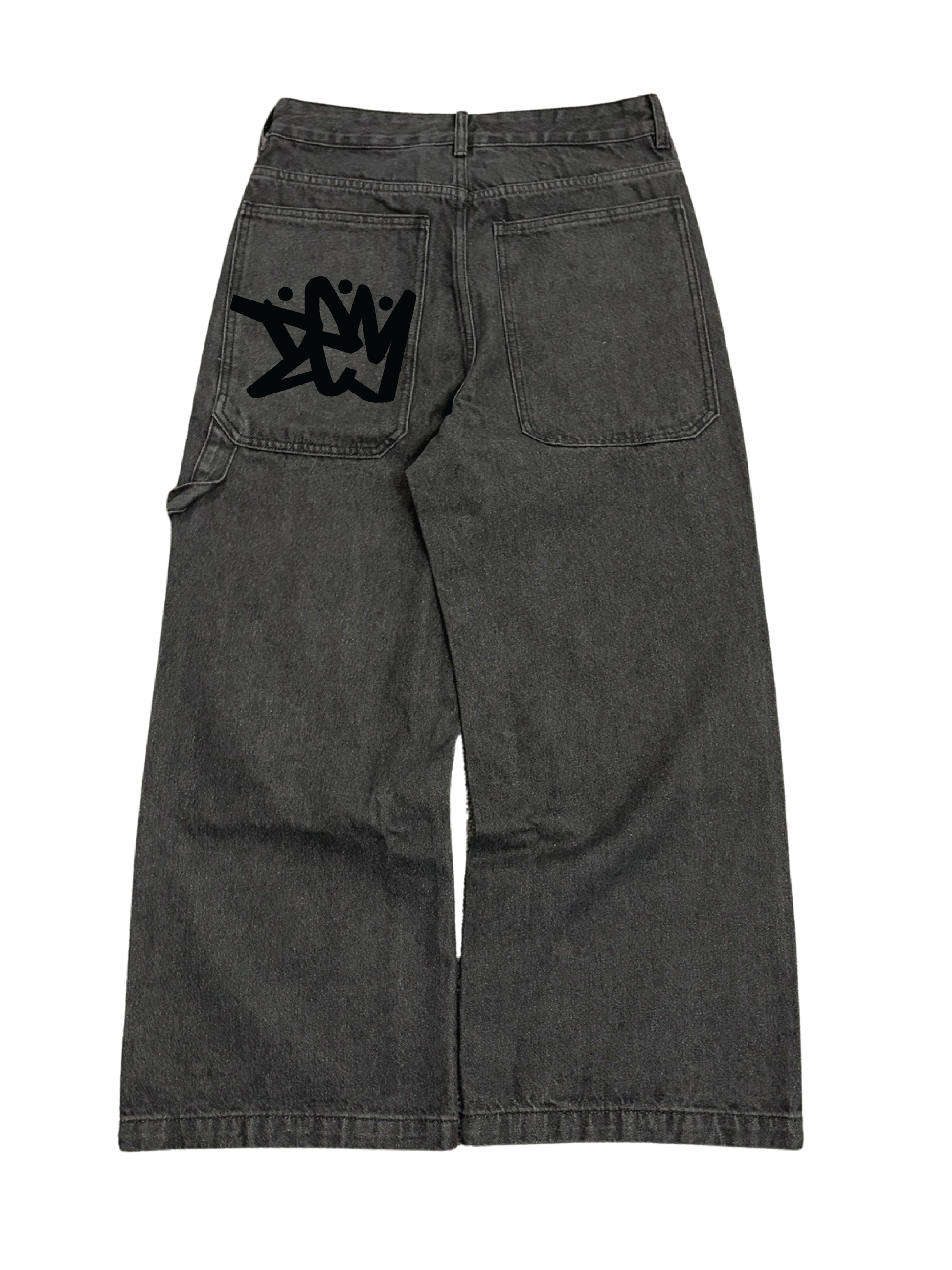 PRE-ORDER | BAGGY DARK GREY JEANS – DEM