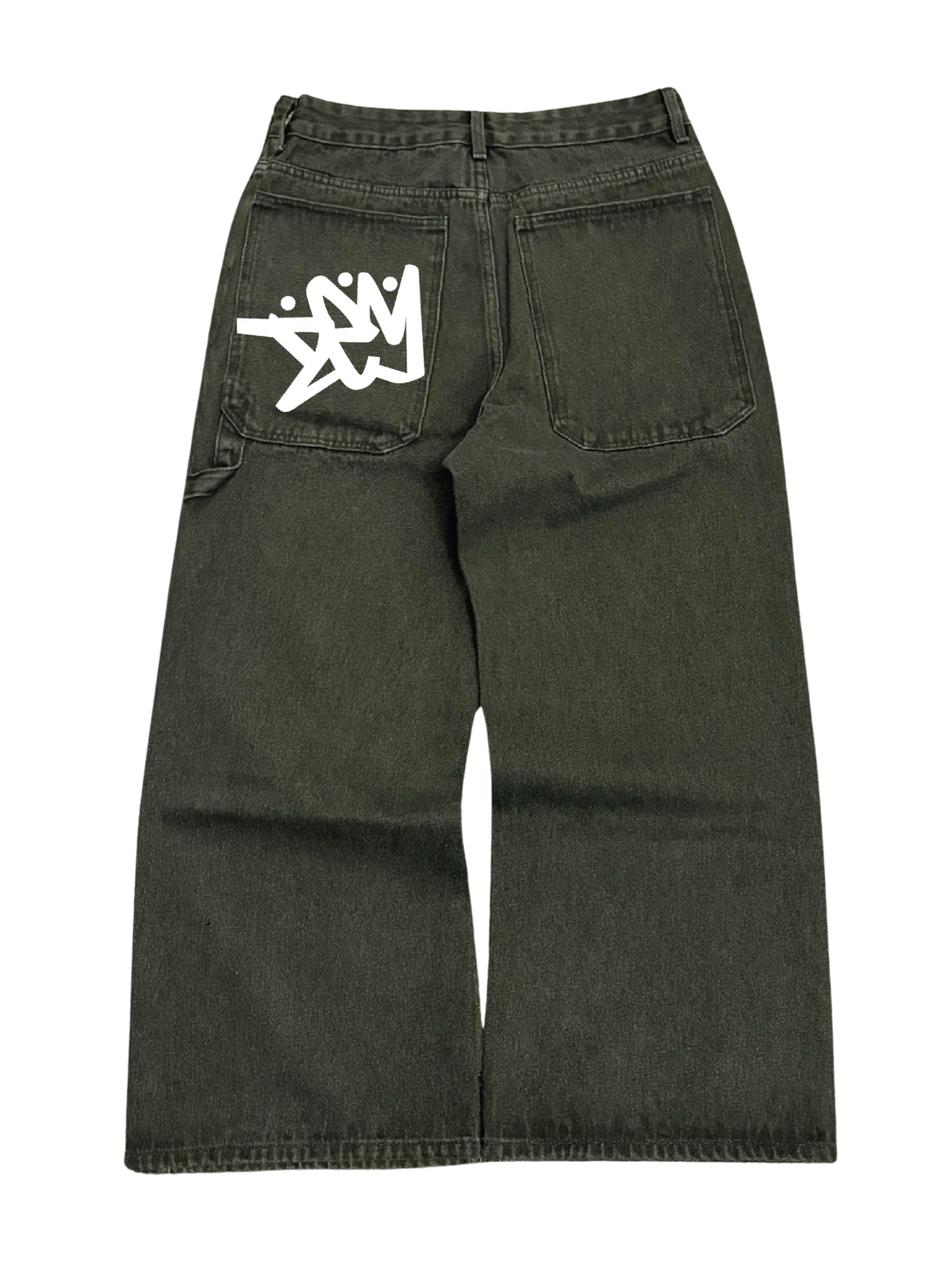 BAGGY LOGO GREEN JEANS