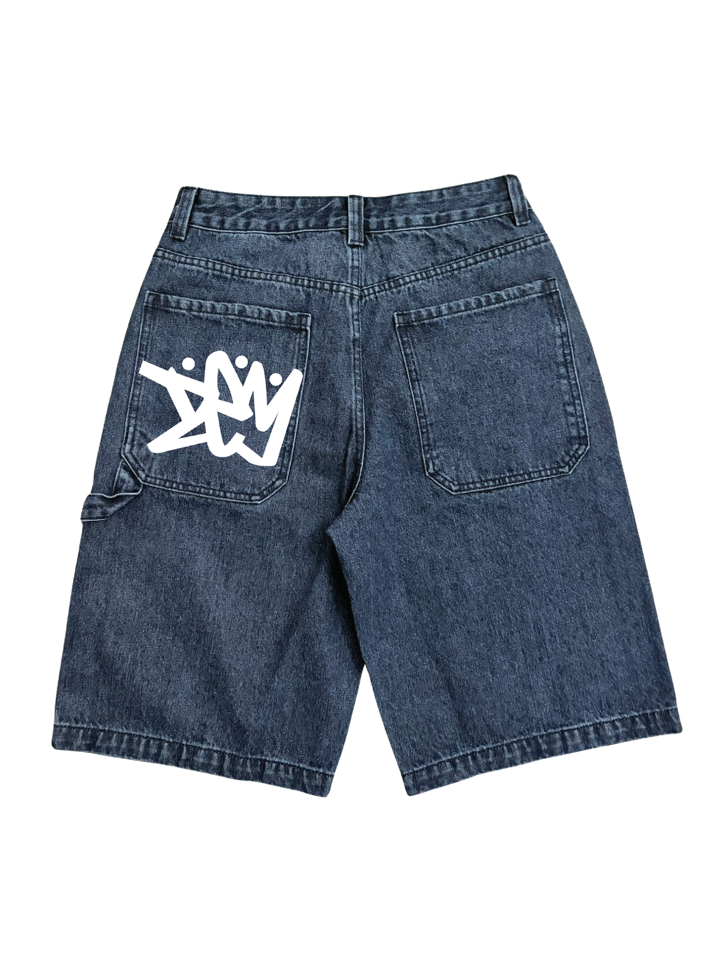 BAGGY NAVY JORTS – DEM