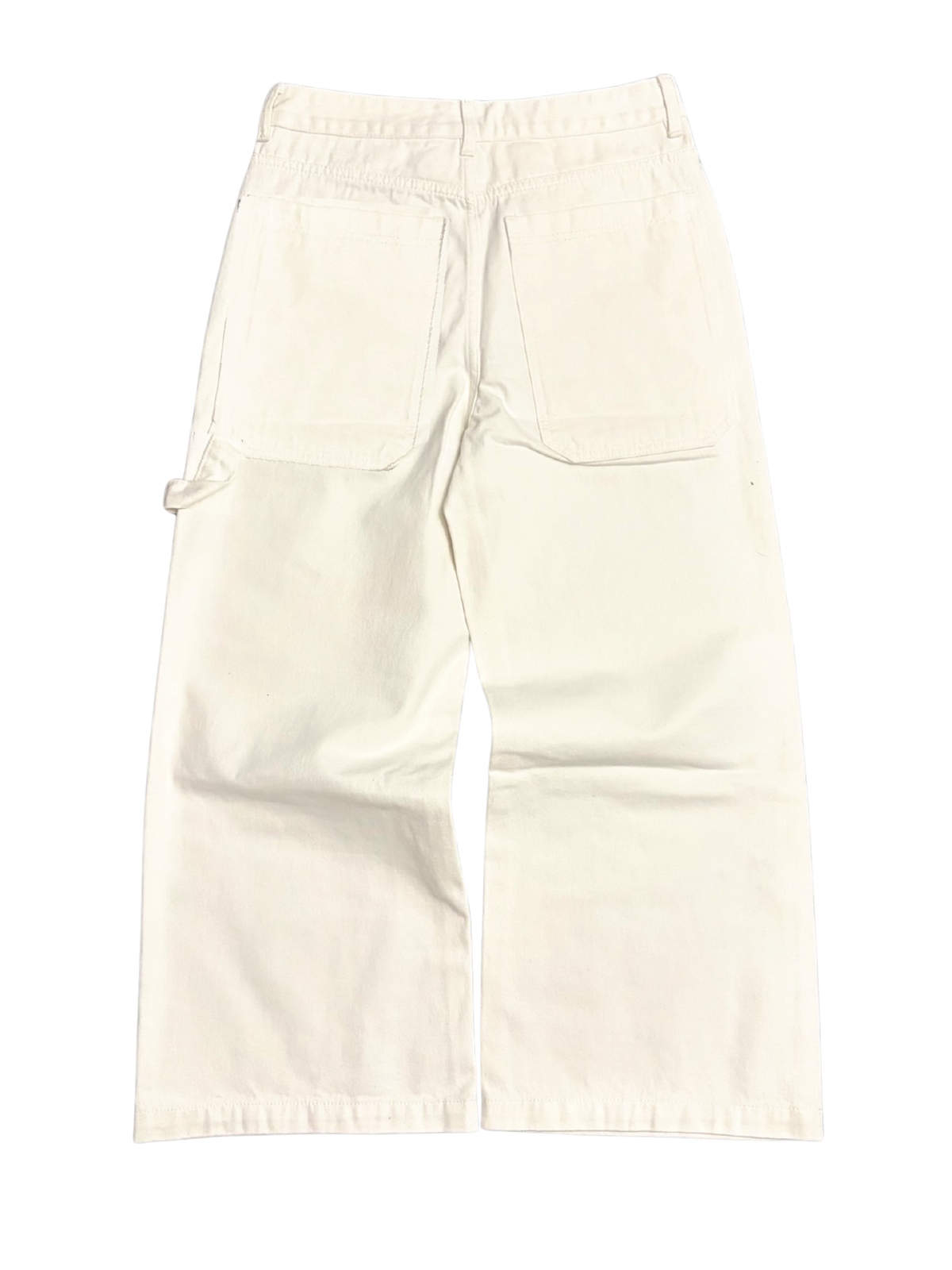 BAGGY LOGO WHITE JEANS