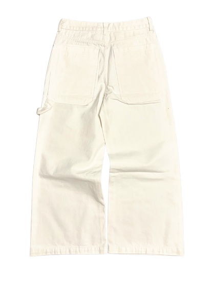 BAGGY LOGO WHITE JEANS